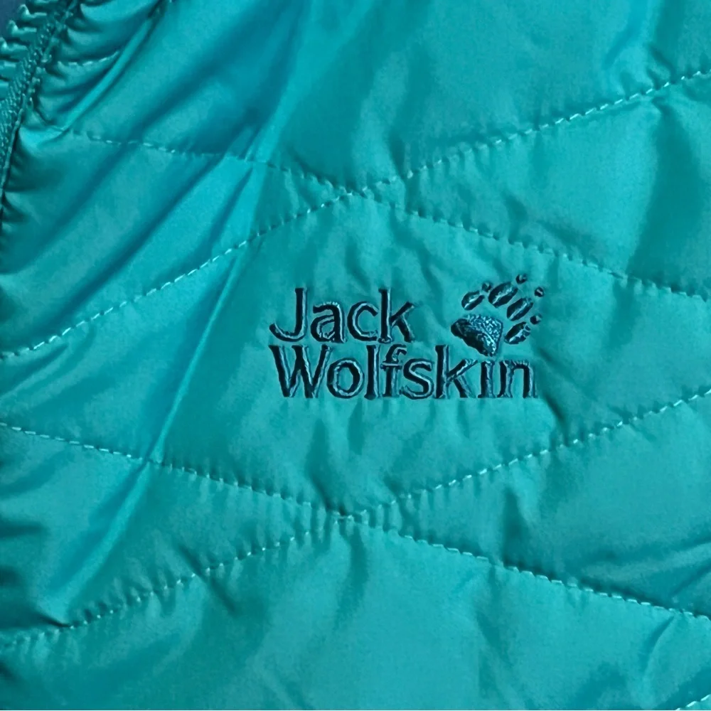 Jack Wolfskin Stormlock Microguard Turquoise Quilted Vest Jacket Coat Size M